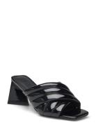 Pcjulise Padded Patent Sandal Sandal Med Hæl Black Pieces