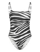 Animal Print Swimsuit Badedragt Badetøj Black Mango