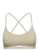 Alice Ribbed Strap Bra Lingerie Bras & Tops Sports Bras - All Green Björn Borg