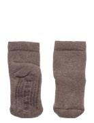 Cotton Socks - Anti-Slip Strømper Non-slip Beige Melton