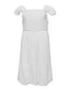 Kogeva S/L Back Cut Out Dress Wvn Dresses & Skirts Dresses Casual Dresses Short-sleeved Casual Dresses White Kids Only