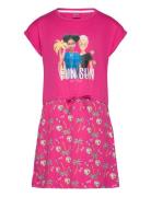 Robe Dresses & Skirts Dresses Casual Dresses Short-sleeved Casual Dresses Pink Barbie