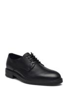 Slhblake Leather Derby Shoe Shoes Business Laced Shoes Black Selected Homme