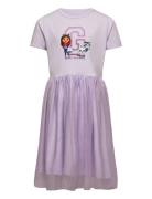 Dress Ss W. Tulle Dresses & Skirts Dresses Casual Dresses Short-sleeved Casual Dresses Purple Minymo