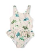 Eva – Swimsuit 1-2 Years – First Swim Badedragt Badetøj Beige Filibabba