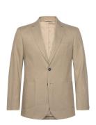 Slim Cotton Linen Suit Blazer Suits & Blazers Blazers Single Breasted Blazers Beige GANT