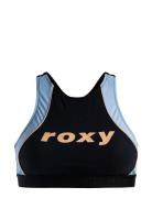 Roxy Active Crop Top Sd Swimwear Bikinis Bikini Tops Bandeau Bikinitops Black Roxy