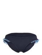 Lucia Hipster Pant W/ Embroidery Swimwear Bikinis Bikini Bottoms Bikini Briefs Blue Seafolly