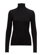 J2046, Milasz Rollneck Pullover Tops Knitwear Turtleneck Black Saint Tropez