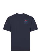 Sunset On Mt Fuji T-Shirt - Navy Blazer Designers T-Kortærmet Skjorte Navy Edwin