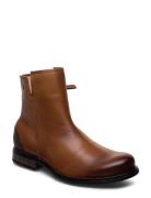 Shady W Leather Shoe Shoes Boots Ankle Boots Ankle Boots Flat Heel Brown Sneaky Steve
