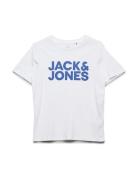 Jjecorp Logo Tee Ss O-Neck Noos Jnr Tops T-Kortærmet Skjorte White Jack & J S