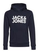 Jjecorp Logo Sweat Hood Jnr Tops Sweatshirts & Hoodies Hoodies Black Jack & J S