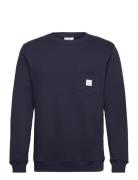 Square Pocket Sweatshirt Tops Sweatshirts & Hoodies Sweatshirts Navy Makia