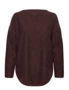 Iliviasapw Pu Tops Knitwear Jumpers Burgundy Part Two