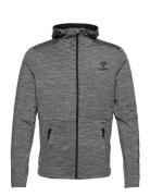 Hmlaston Zip Hoodie Sport Sweatshirts & Hoodies Hoodies Grey Hummel