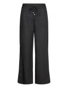 Linen Wide-Leg Pant Bottoms Trousers Wide Leg Black Lauren Ralph Lauren