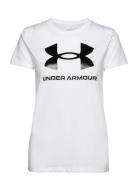 Ua W Sportstyle Logo Ss Sport T-shirts & Tops Short-sleeved White Under Armour