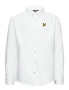 Oxford Long Sleeve Shirt Bright White Tops Shirts Long-sleeved Shirts White Lyle & Scott Junior