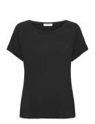 Fenya Modal Tee Tops T-shirts & Tops Short-sleeved Black MSCH Copenhagen