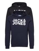 Jjecorp Logo Sweat Hood 2Pk Mp Noos Tops Sweatshirts & Hoodies Hoodies Black Jack & J S