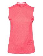 Cloudspun Sleeveless Polka Polo Sport T-shirts & Tops Sleeveless Pink PUMA Golf