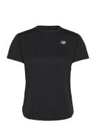 Accelerate Short Sleeve Sport T-shirts & Tops Short-sleeved Black New Balance