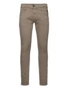 Anbass Trousers Slim Hyperflex Colour Xlite Bottoms Jeans Slim Beige Replay