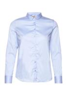 Mmtilda Shirt Tops Shirts Long-sleeved Blue MOS MOSH