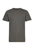 Slhnorman180 Mini Stripe Ss Tee W Tops T-Kortærmet Skjorte Grey Selected Homme