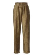 Relaxed Pants In Soft Corduroy Bottoms Trousers Straight Leg Green Coster Copenhagen