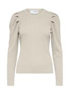 Slfisla Ls Knit O-Neck B Noos Tops Knitwear Jumpers Cream Selected Femme