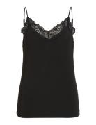Objleena New Lace Singlet Noos Tops T-shirts & Tops Sleeveless Black Object