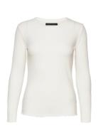 Candacekb Ck Ls Tops T-shirts & Tops Long-sleeved White Karen By Simonsen