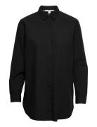 Long Blouse Made Of 100% Organic Cotton Tops Shirts Long-sleeved Black Esprit Casual