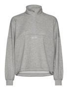 Light Grey Melange Comfy Half Zip Tops Sweatshirts & Hoodies Sweatshirts Grey AIM'N