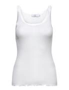 Cc Heart Poppy Silk Camisole Tops T-shirts & Tops Sleeveless White Coster Copenhagen