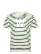 Ace Big Logo & Badge T-Shirt Tops T-Kortærmet Skjorte Green Double A By Wood Wood