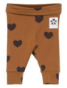 Basic Hearts Nb Leggings Tencel™ Bottoms Trousers Brown Mini Rodini