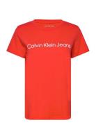 Institutional Logo 2-Pack Tee Tops T-shirts & Tops Short-sleeved Red Calvin Klein Jeans