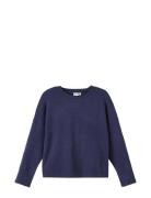 Nkfvicti Ls Knit L Noos Tops T-shirts Long-sleeved T-Skjorte Blue Name It