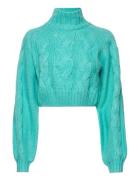 Pullover Tops Knitwear Turtleneck Blue Barbara Kristoffersen By Rosemunde