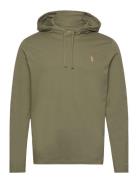 Jersey Hooded T-Shirt Tops Sweatshirts & Hoodies Hoodies Khaki Green Polo Ralph Lauren