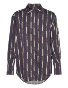 D1. Rel American Luxe Shirt Tops Shirts Long-sleeved Multi/patterned GANT