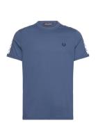 Taped Ringer T-Shirt Tops T-Kortærmet Skjorte Blue Fred Perry
