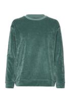 Martha Organic Cotton Velour Sweatshirt Tops Sweatshirts & Hoodies Sweatshirts Green Lexington Clothing
