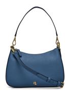 Crosshatch Leather Medium Danni Bag Bags Small Shoulder Bags-crossbody Bags Blue Lauren Ralph Lauren