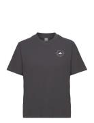 Asmc Regl Tee Sport T-shirts & Tops Short-sleeved Black Adidas By Stella McCartney
