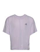 G Yoga Tee Sport T-Kortærmet Skjorte Purple Adidas Sportswear