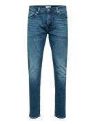 Slh175-Slimleon 31601 M.blue Soft W Bottoms Jeans Slim Blue Selected Homme